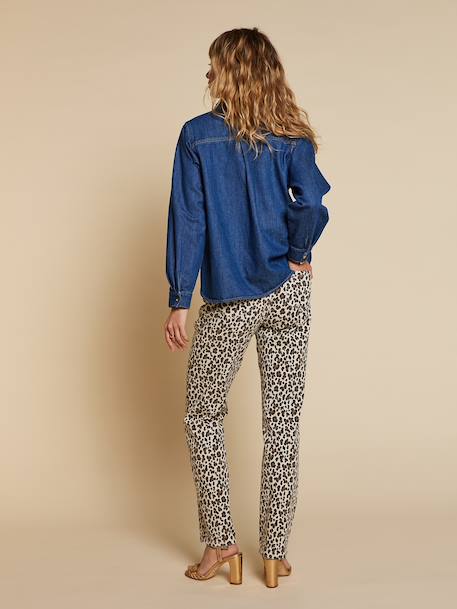 Maternity straight leg jeans ecru - vertbaudet enfant 
