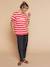 Striped 'sunshine' t-shirt dusky pink - vertbaudet enfant 