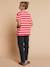 Striped 'sunshine' t-shirt dusky pink - vertbaudet enfant 