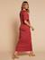 Long nursing clothes dress khaki+terracotta - vertbaudet enfant 
