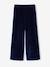 Wide-leg velvet trousers navy blue - vertbaudet enfant 