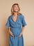 Long nursing clothes dress denim blue - vertbaudet enfant 
