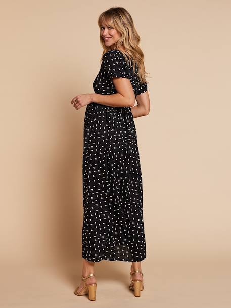 Nursing clothes wrap dress black - vertbaudet enfant 