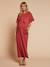 Long nursing clothes dress khaki+terracotta - vertbaudet enfant 