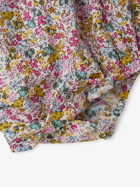 Sleepsuit with frills for babies in cotton multicoloured - vertbaudet enfant 
