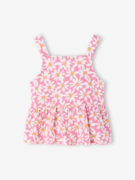 Set of floral trousers and top old rose - vertbaudet enfant 