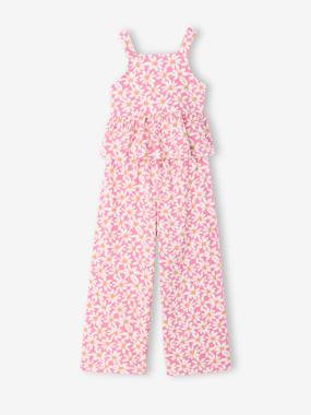 Girls-Outfits-Set of floral trousers and top 