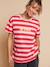 Striped 'sunshine' t-shirt dusky pink - vertbaudet enfant 
