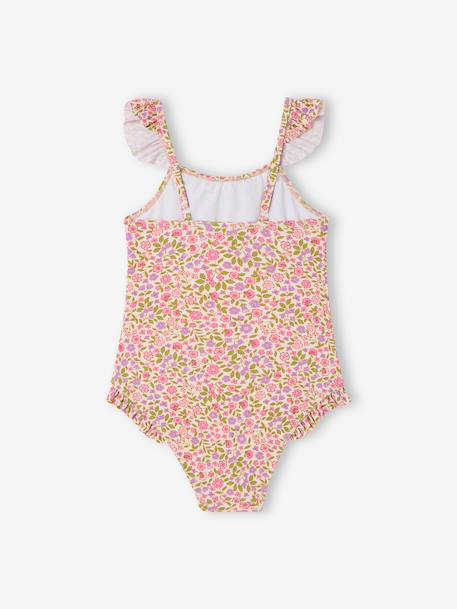 Girl's one-piece swimsuit pale pink - vertbaudet enfant 