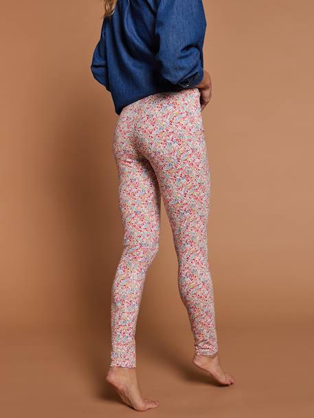 Women's floral print organic cotton leggings multicoloured - vertbaudet enfant 