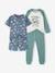 Pack of 2 cotton pyjamas for boys emerald green - vertbaudet enfant 