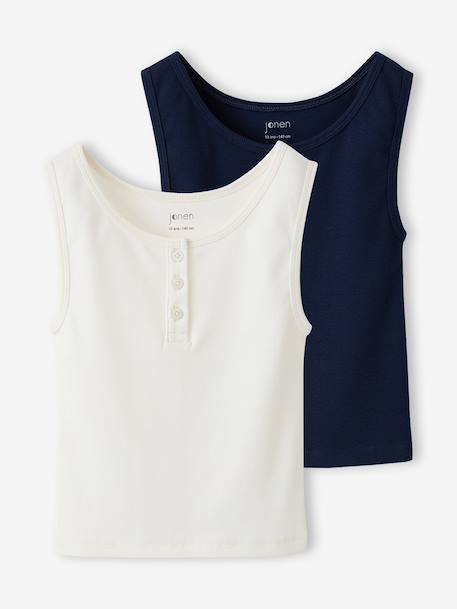 Lot de 2 débardeurs fille Jonen marine - vertbaudet enfant 