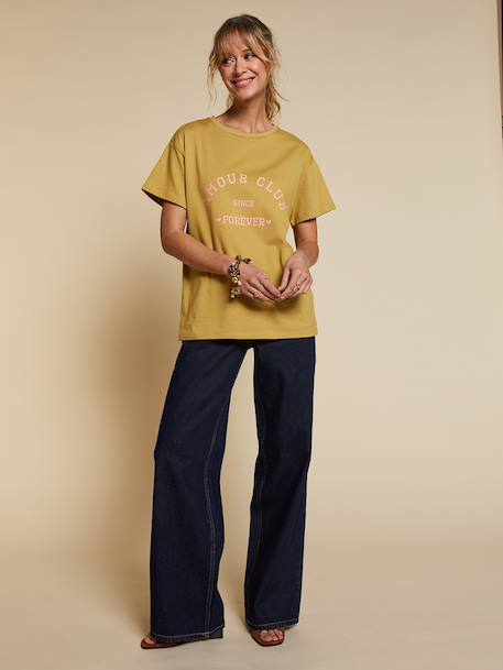 T-shirt with short sleeves in organic cotton olive - vertbaudet enfant 