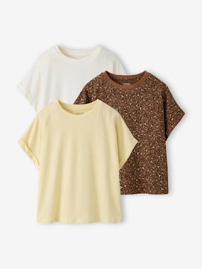 Fille-Lot de 3 T-shirts manches courtes fille Jonen