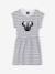 Minnie short-sleeved striped dress striped navy blue - vertbaudet enfant 