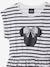 Minnie short-sleeved striped dress striped navy blue - vertbaudet enfant 