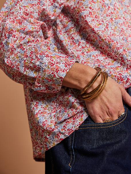 Chemise imprimé fleuri coton bio multicolore - vertbaudet enfant 