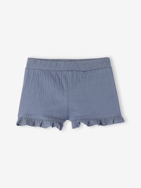 Ensemble bébé fille T-shirt short bandeau bleu ardoise - vertbaudet enfant 