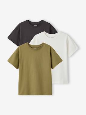 Boys-Pack of 3 plain boys' t-shirts - BASICS