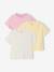 Lot de 3 tee-shirts fille personnalisable rose pâle - vertbaudet enfant 