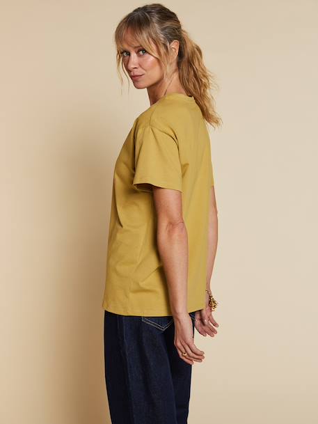 T-shirt with short sleeves in organic cotton olive - vertbaudet enfant 