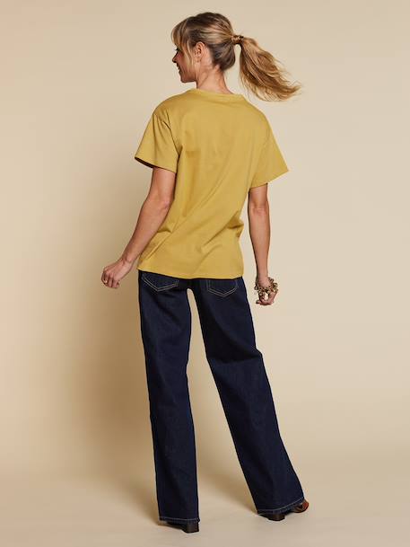T-shirt with short sleeves in organic cotton olive - vertbaudet enfant 