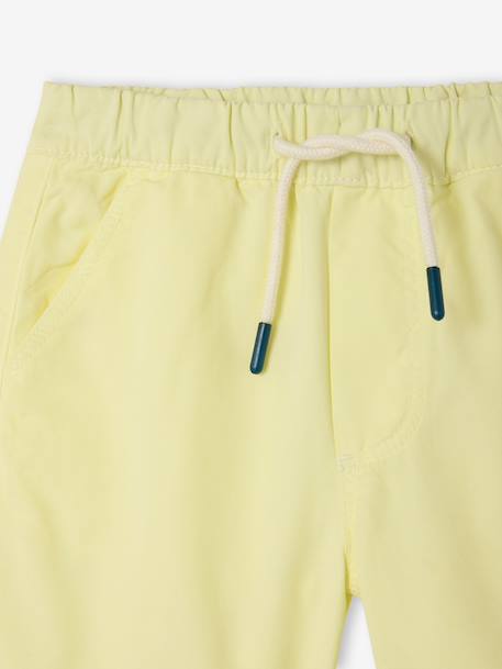 Elasticated bermuda shorts for boys denim blue+fir green+pastel yellow - vertbaudet enfant 