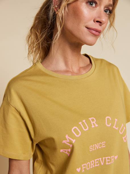 T-shirt with short sleeves in organic cotton olive - vertbaudet enfant 