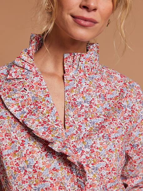 Chemise imprimé fleuri coton bio multicolore - vertbaudet enfant 