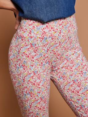 -Legging femme imprimé fleuri coton bio
