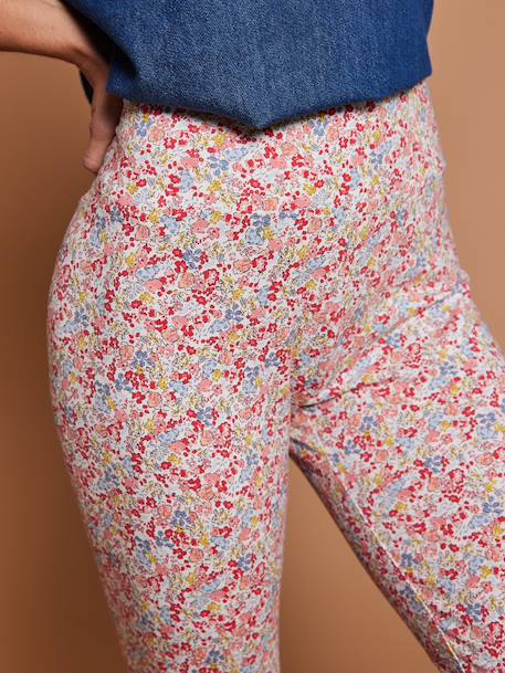 Women's floral print organic cotton leggings multicoloured - vertbaudet enfant 