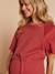 Long nursing clothes dress khaki+terracotta - vertbaudet enfant 
