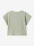 Blouse with short sleeves almond green+printed white - vertbaudet enfant 