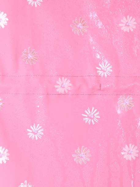 Hooded Raincoat with Magical Motifs for Girls GREEN MEDIUM ALL OVER PRINTED+rose+sky blue - vertbaudet enfant 