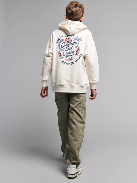 Boy's multi-pocket canvas trousers sage green - vertbaudet enfant 