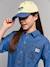 Lightweight denim girl's shirt and short set medium blue - vertbaudet enfant 