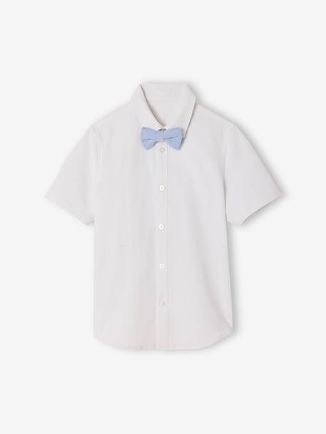 Chemise manches courtes noeud papillon blanc - vertbaudet enfant 