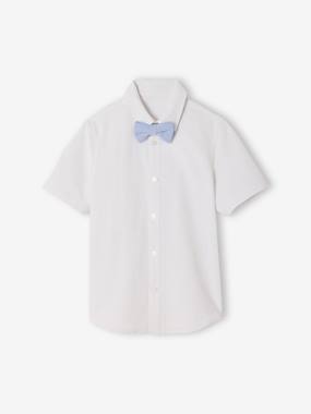 Boys-Short-sleeved shirt with bow tie 