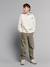 Boy's multi-pocket canvas trousers sage green - vertbaudet enfant 