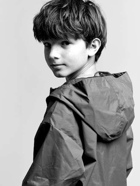 Lightweight zipped windcheater for boys khaki - vertbaudet enfant 