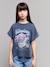 Girl's short-sleeved t-shirt navy blue - vertbaudet enfant 
