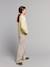 Girl's wide leg fluid trousers striped beige - vertbaudet enfant 
