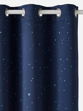 Linge de lit & Déco-Décoration-Rideau-Rideau à œillets occultant phosphorescent imprimé étoile