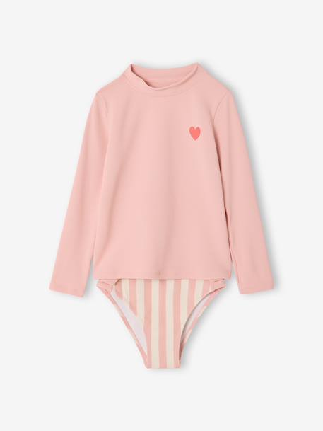 UV-resistant two-piece swimsuit rose - vertbaudet enfant 