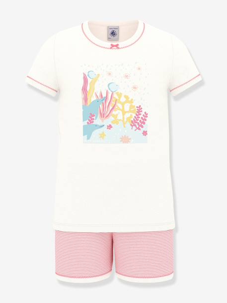 Pyjama short fille blanc - vertbaudet enfant 