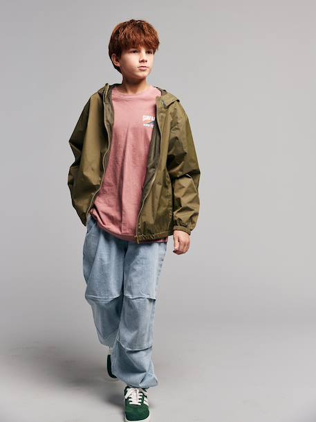 Coupe-vent garçon léger zippé kaki - vertbaudet enfant 