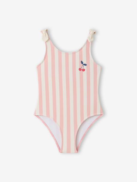 Girl's one-piece swimsuit rose - vertbaudet enfant 