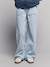 Girl's wide-leg striped trousers striped blue - vertbaudet enfant 