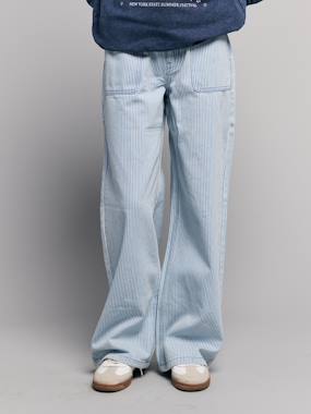 Fille-Pantalon large fille rayé