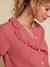 Women's frilled gauze blouse old rose - vertbaudet enfant 